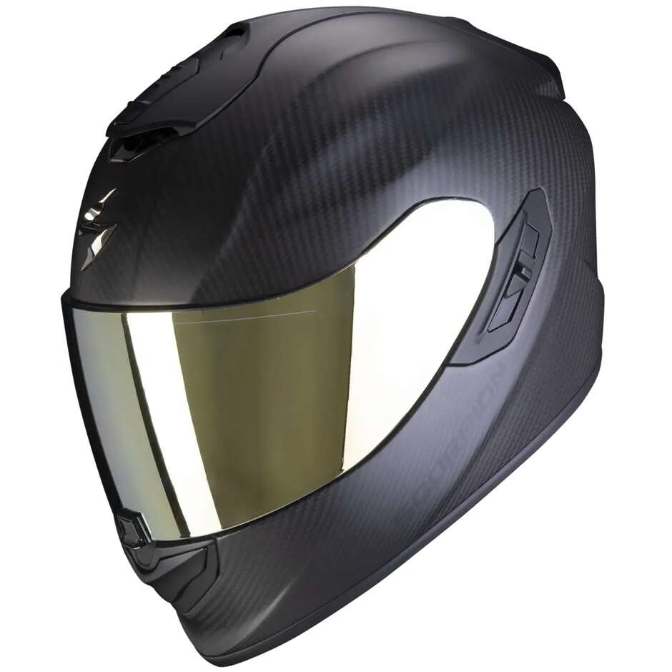 Integraler Carbon-Motorradhelm Scorpion EXO-1400 EVO 2 CARBON AIR Solid Matt Black