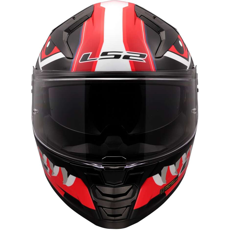 Integraler Motorradhelm aus HPFC LS2 FF811 VECTOR II BUNTRI Schwarz Rot