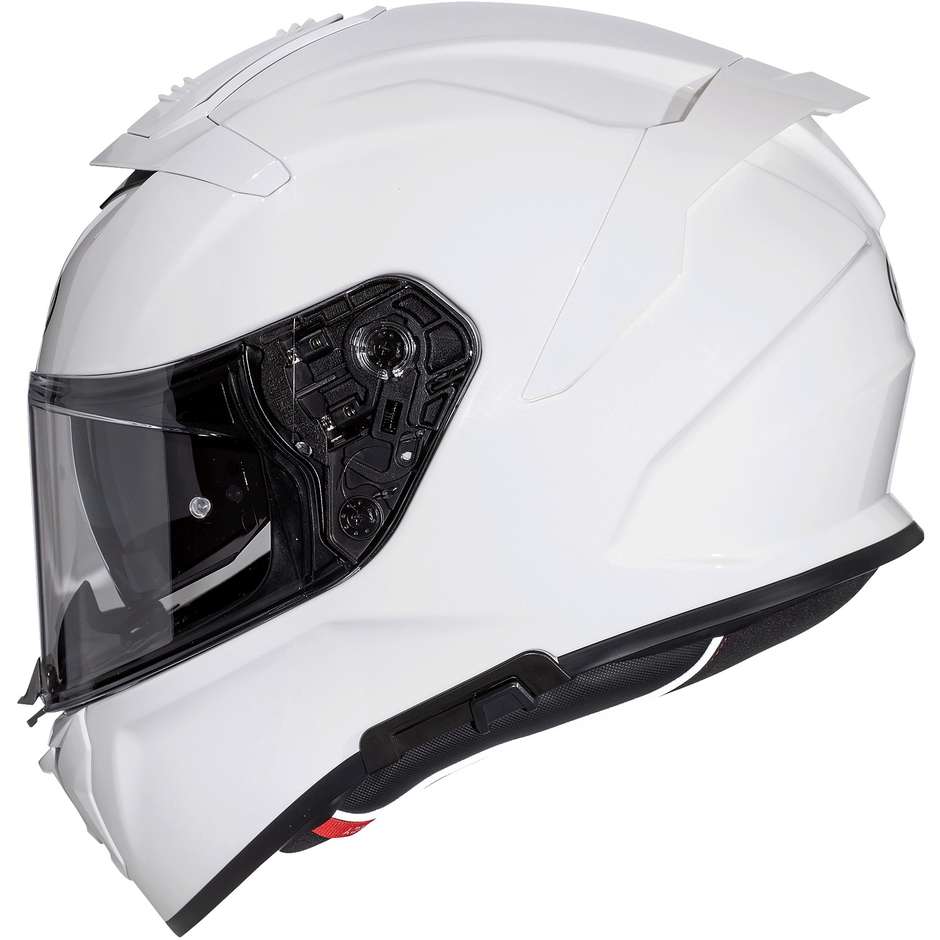 Integraler Motorradhelm aus Premier Fiber DEVIL U8 Glossy White