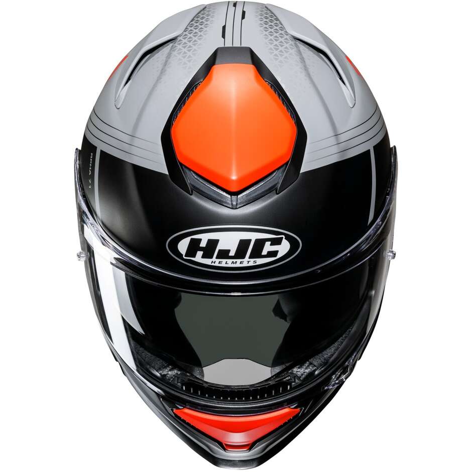 Integraler Motorradhelm Hjc RPHA71 FREPE MC7SF Matt Grau Orange