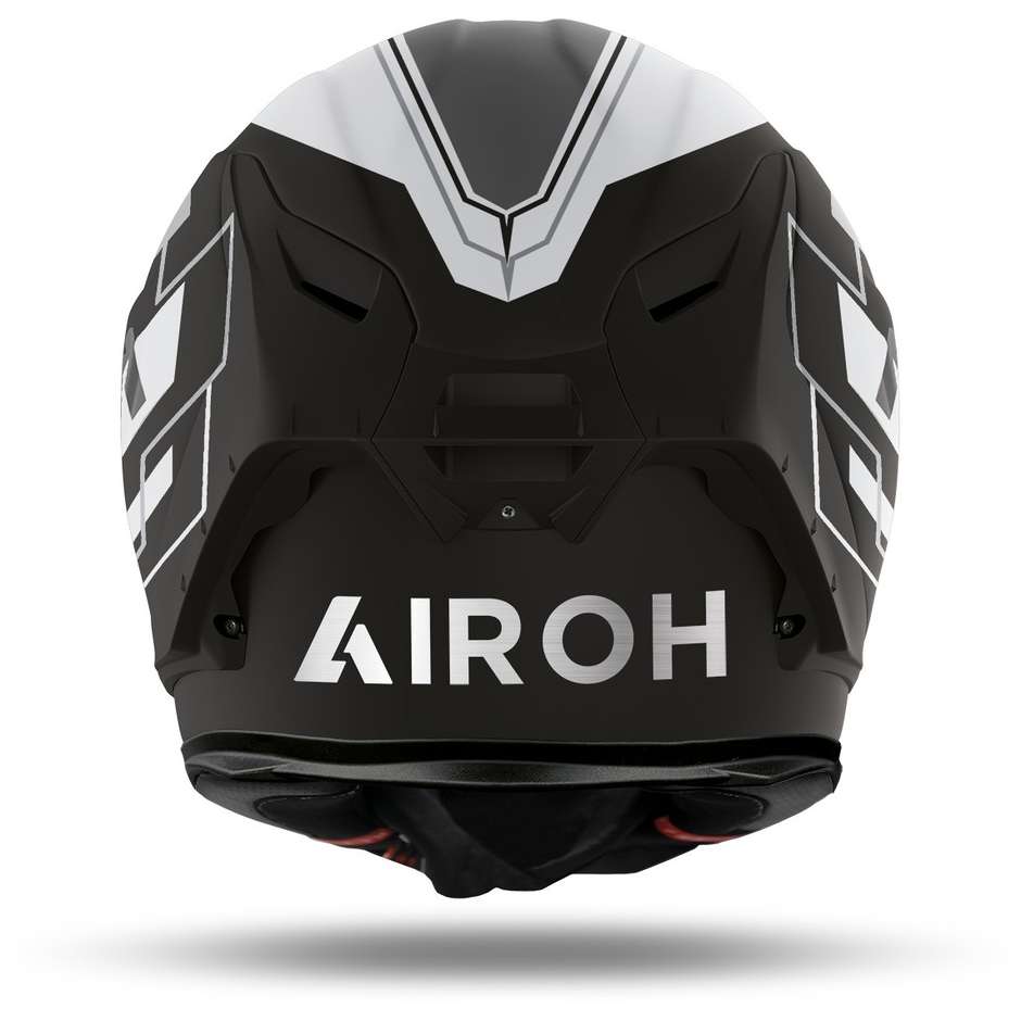 Integraler Motorradhelm in Airoh Fiber GP550 S Challenge Mattschwarz