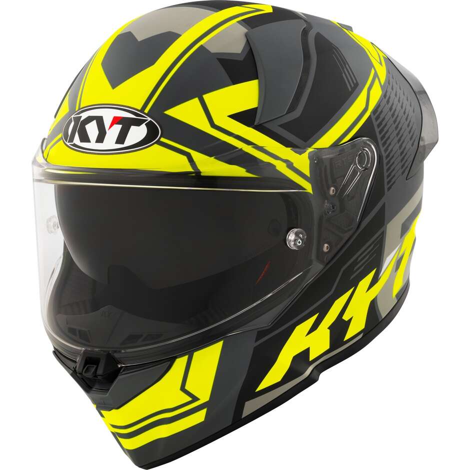 Integraler Motorradhelm Kyt R2R OCTANE Mattgelb
