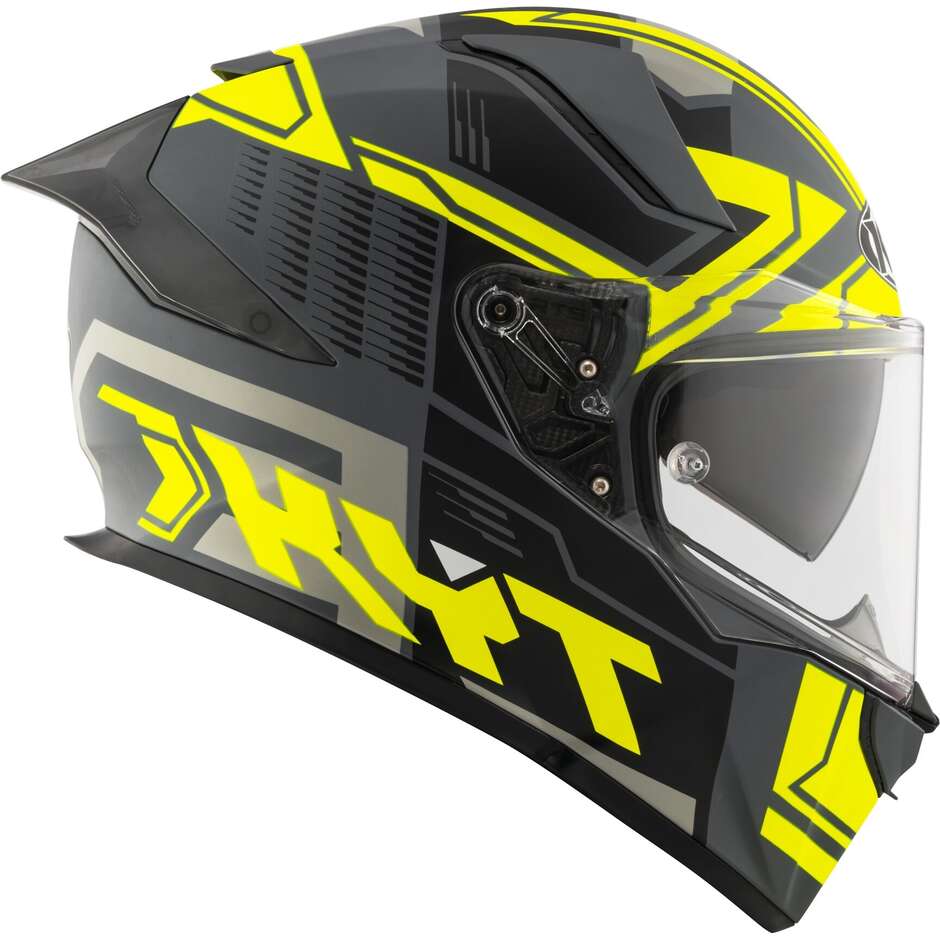 Integraler Motorradhelm Kyt R2R OCTANE Mattgelb