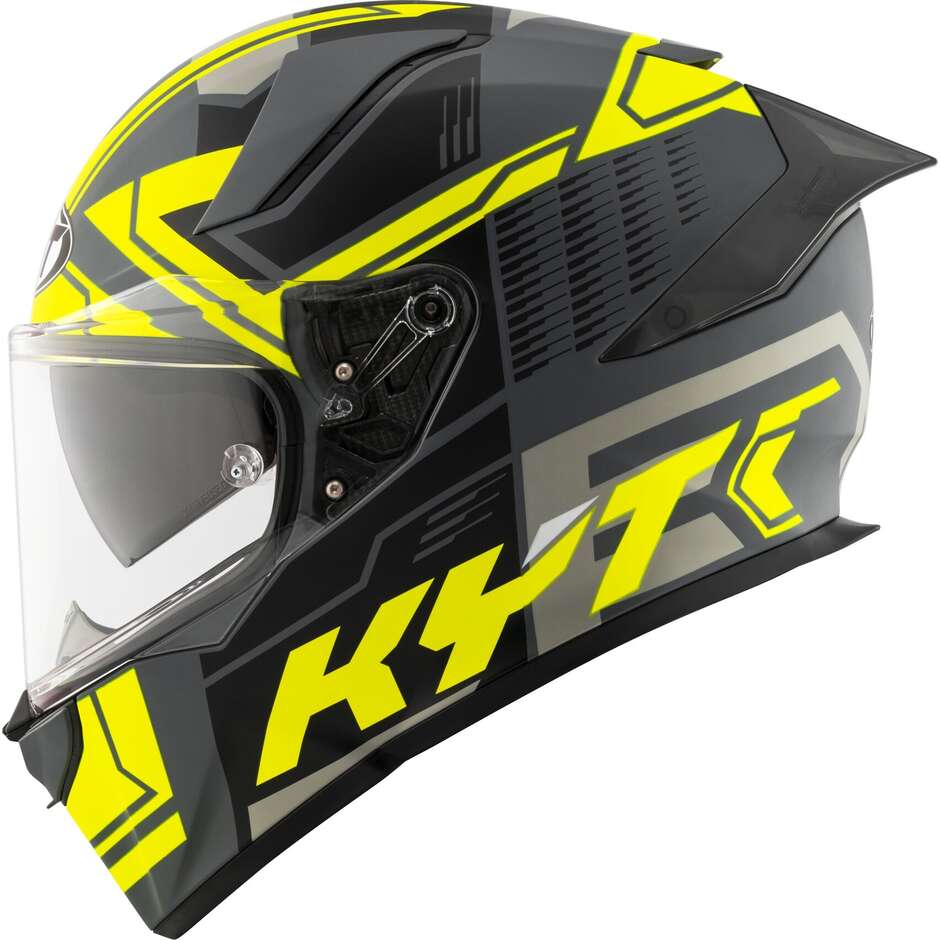 Integraler Motorradhelm Kyt R2R OCTANE Mattgelb