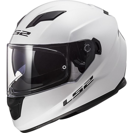 Integraler Motorradhelm LS2 FF320 STREAM EVO Solid Glossy White