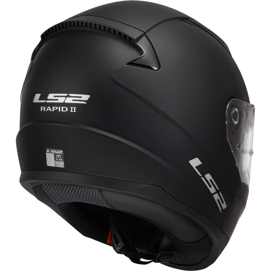 Integraler Motorradhelm Ls2 FF353 RAPID 2 Solid Matt Black