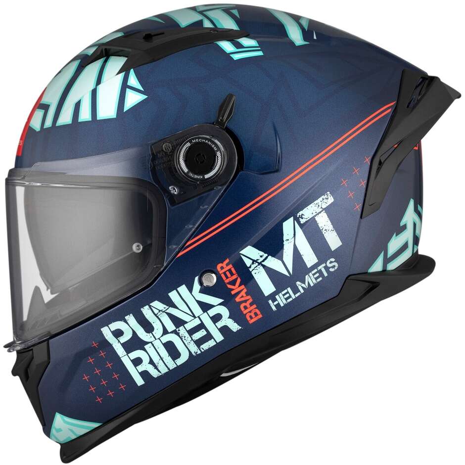 Integraler Motorradhelm Mt Helmets BRAKER SV PUNK RIDER C7 Glänzend