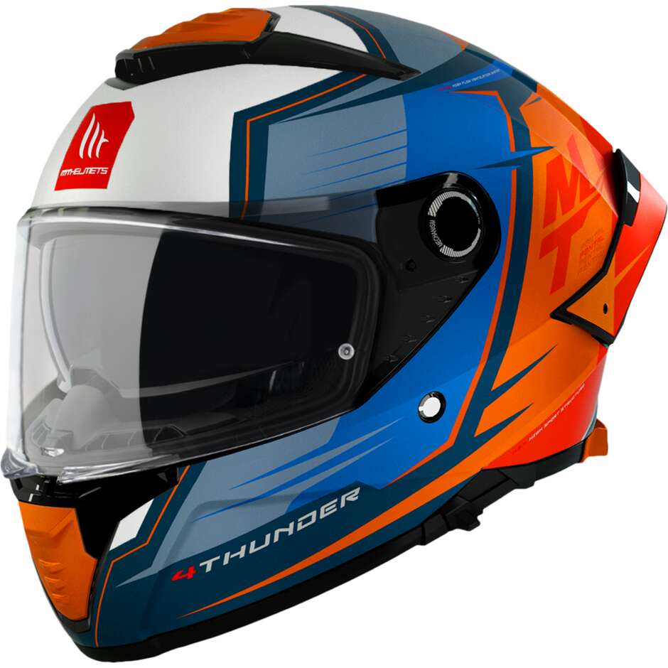 Integraler Motorradhelm Mt Helmets THUNDER 4 SV PENTAL B4 Matt Orange
