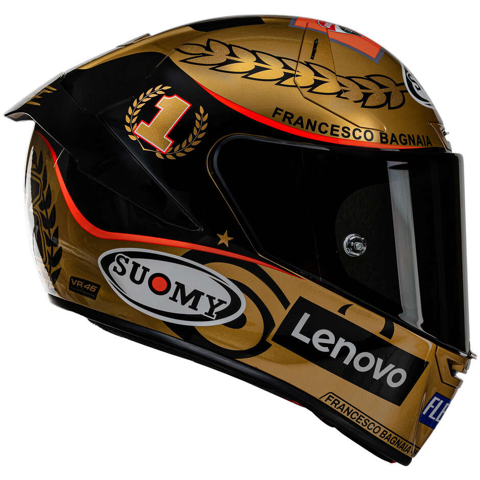 Integraler Rennmotorradhelm Suomy SR-GP PECCO WORLD CHAMPION 2022 GOLD LE