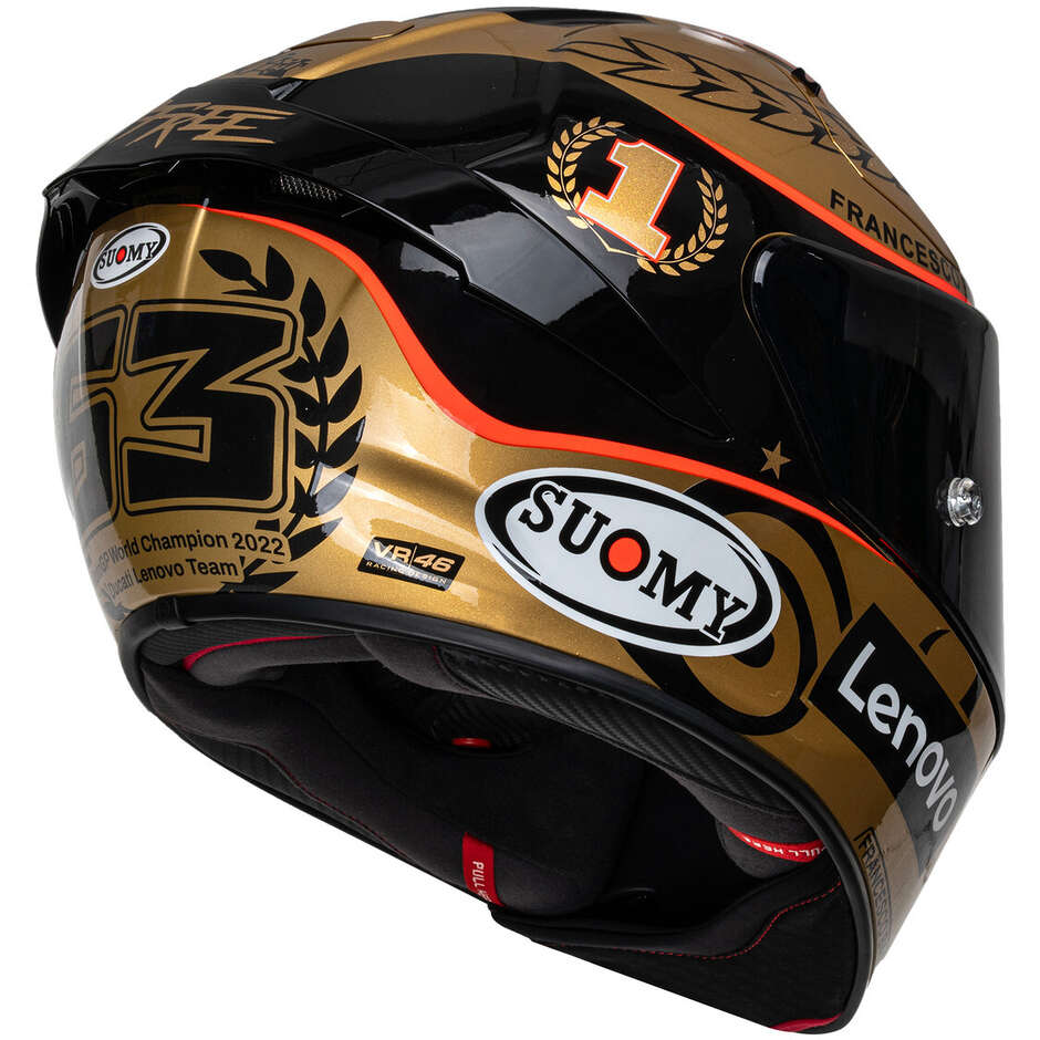 Integraler Rennmotorradhelm Suomy SR-GP PECCO WORLD CHAMPION 2022 GOLD LE