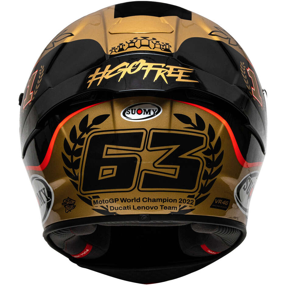 Integraler Rennmotorradhelm Suomy SR-GP PECCO WORLD CHAMPION 2022 GOLD LE