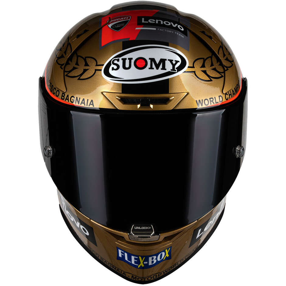 Integraler Rennmotorradhelm Suomy SR-GP PECCO WORLD CHAMPION 2022 GOLD LE