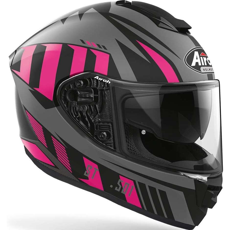 Integralhelm Doppelvisier Motorrad Airoh ST 501 BLADE Pink Opaque