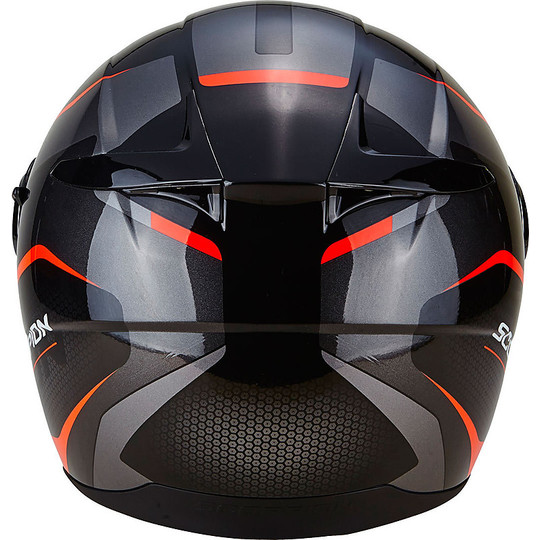Integralhelm Moto Scorpion Exo-490 Vision-Schwarz Neon Red