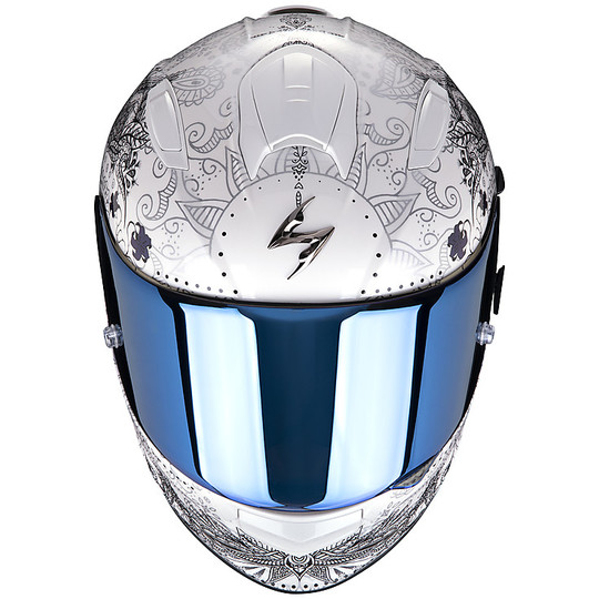 Integralhelm Moto Scorpion Exo-510 Azalea Pearl White Silber