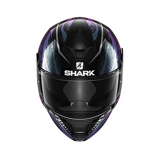 Integralhelm Moto Shark D-SKWAL 2 Shigan Schwarz Lila Glitter