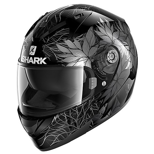 Integralhelm Moto Shark RIDILL 1.2 Nelum Schwarz Silber Anthrazit