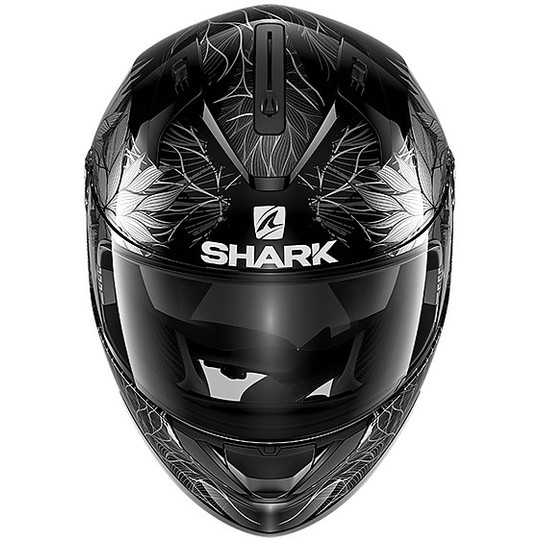 Integralhelm Moto Shark RIDILL 1.2 Nelum Schwarz Silber Anthrazit