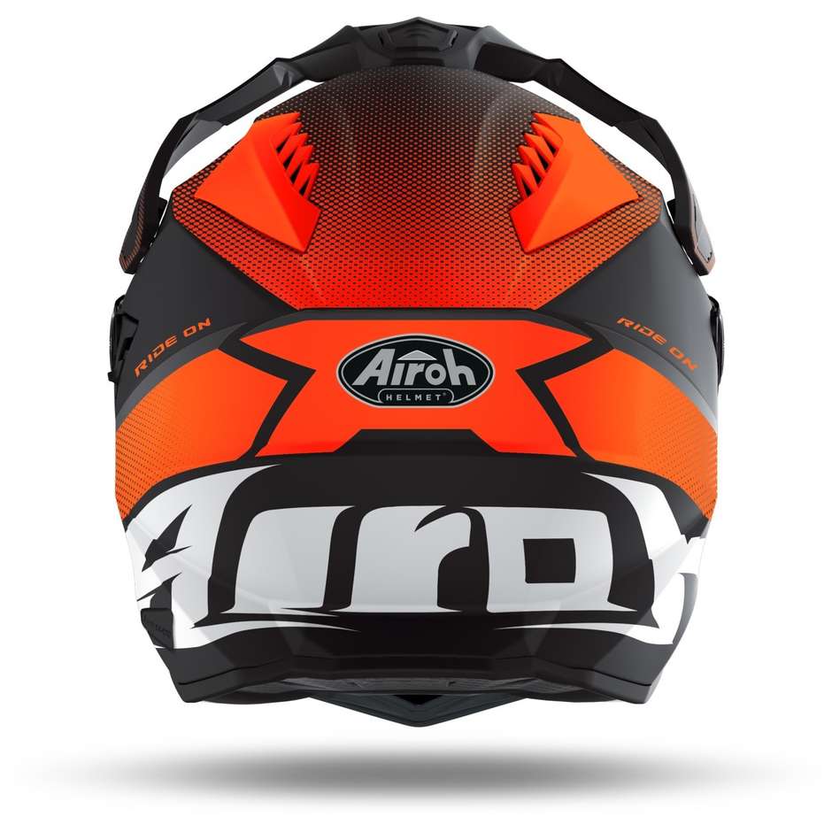 Integrierter Ein-Aus-Motorradhelm Touring Airoh COMMANDER Progress Orange Matt
