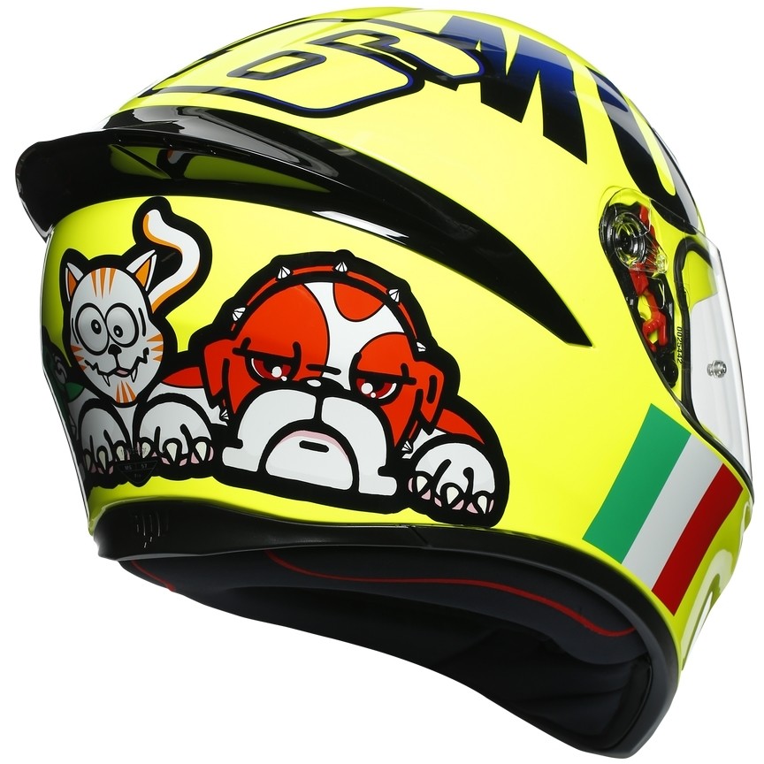 Integrierter Motorradhelm AGV K-1 Top ROSSI MUGELLO 2016