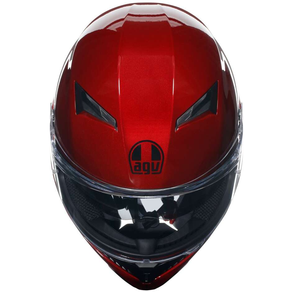 Integrierter Motorradhelm Agv K3 Mono Competizione Rot