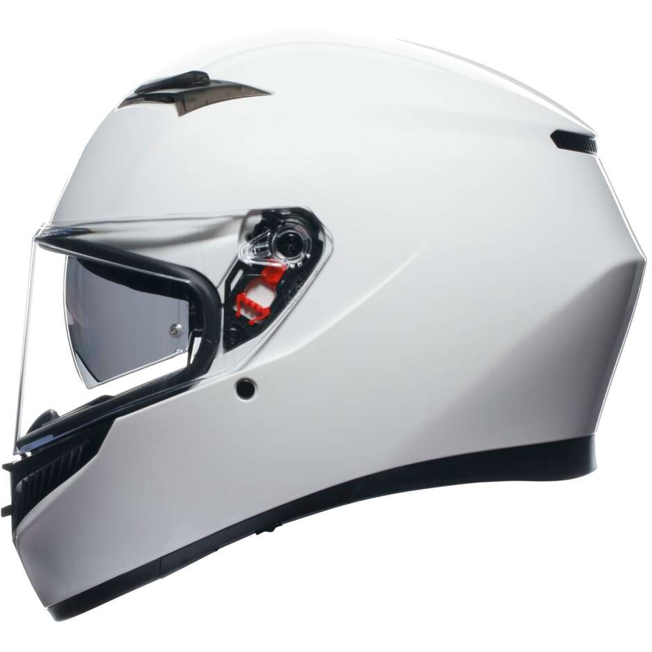 Integrierter Motorradhelm Agv K3 Mono White Silk
