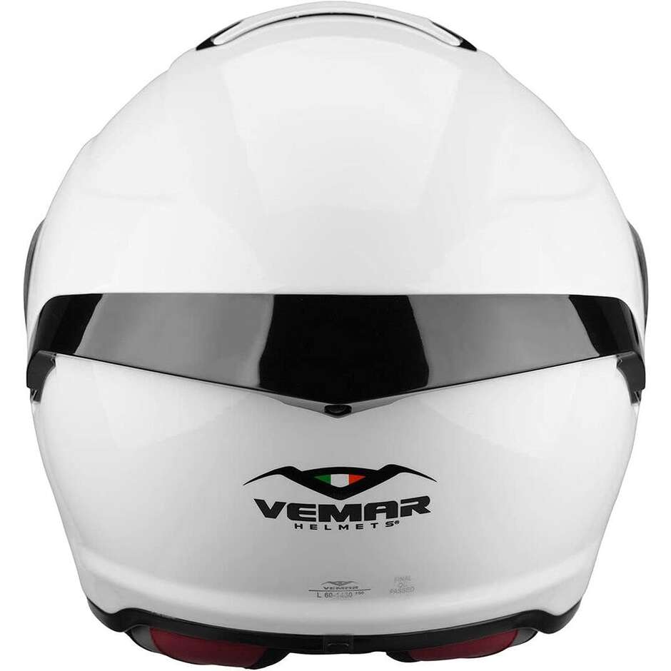 Integrierter Motorradhelm aus Fiber Vemar Hurricane H0A Weiß