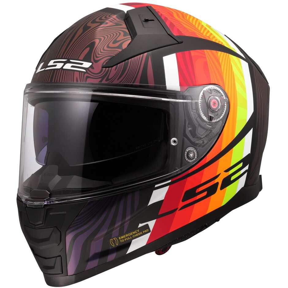 Integrierter Motorradhelm aus HPFC LS2 FF811 VECTOR II FREEDOM Black Chameleon