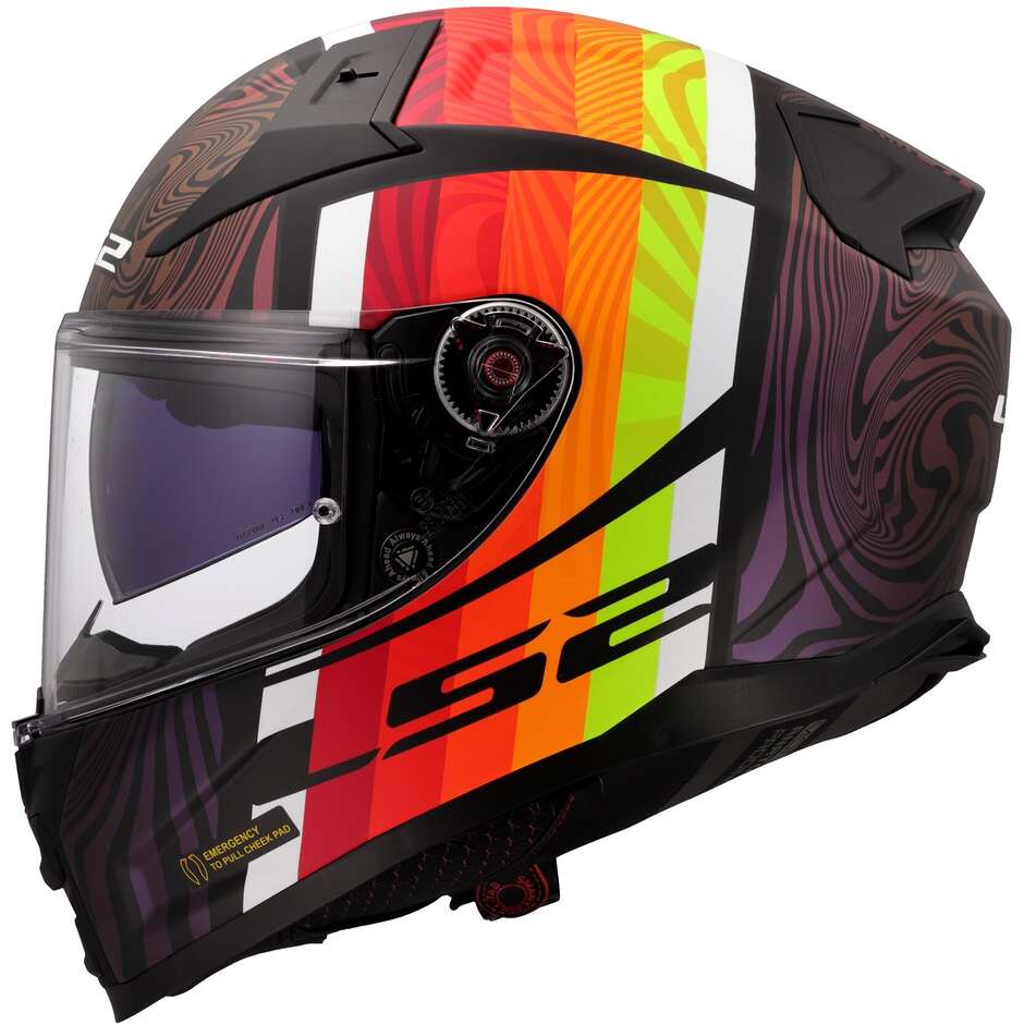 Integrierter Motorradhelm aus HPFC LS2 FF811 VECTOR II FREEDOM Black Chameleon