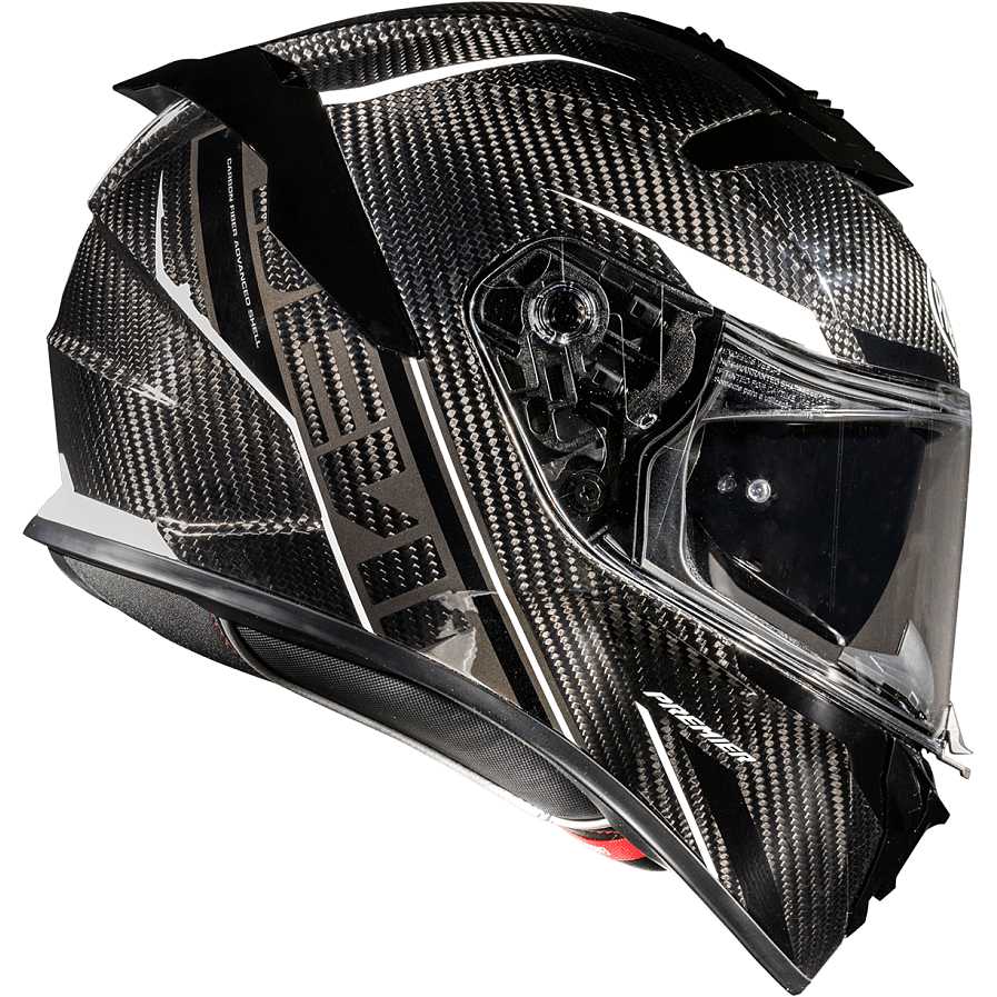 Integrierter Motorradhelm aus Premier Carbon DEVIL CARBON ST8 WeiB Online Verkauf Outletmoto.eu