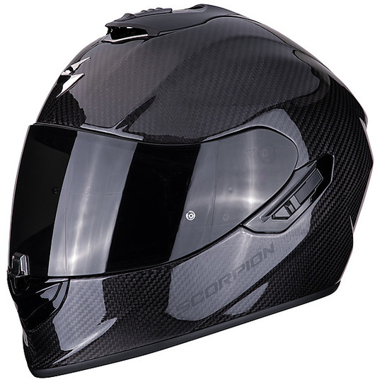 Integrierter Motorradhelm aus Scorpion Fiber EXO 1400 Carbon Air SOLID Mattschwarz