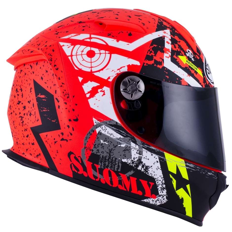 Integrierter Motorradhelm aus Suomy SR-SPORT STARS Orange Fiber