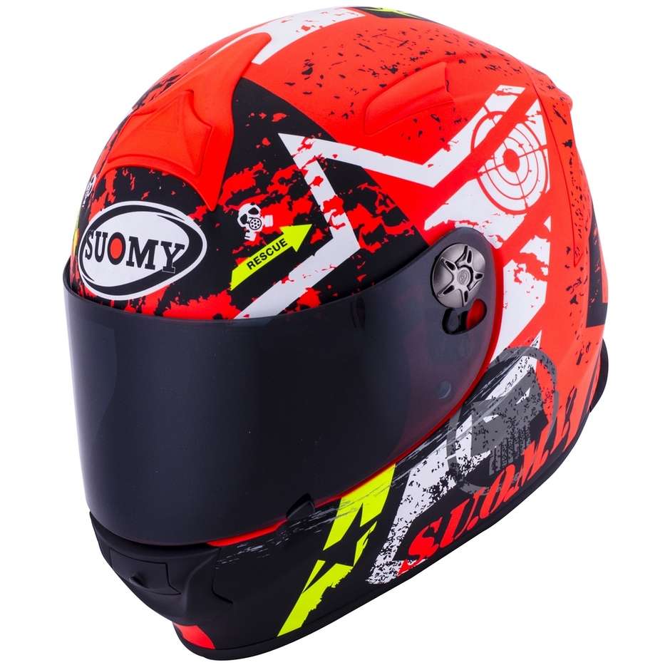 Integrierter Motorradhelm aus Suomy SR-SPORT STARS Orange Fiber