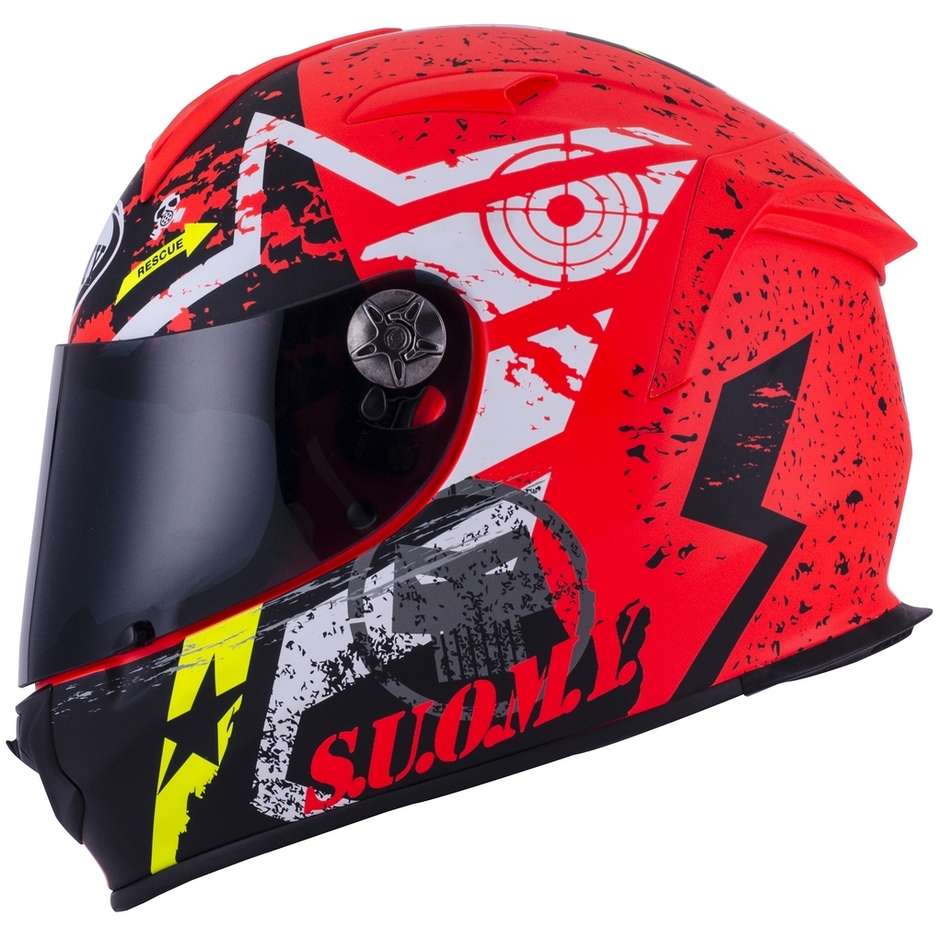 Integrierter Motorradhelm aus Suomy SR-SPORT STARS Orange Fiber