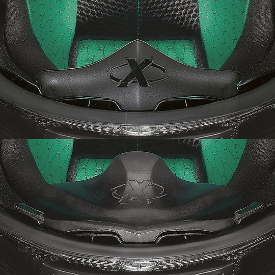 Integrierter Motorradhelm aus X-Lite Carbon X-803 RS Ultra Carbon HOT LAP 015 glänzend
