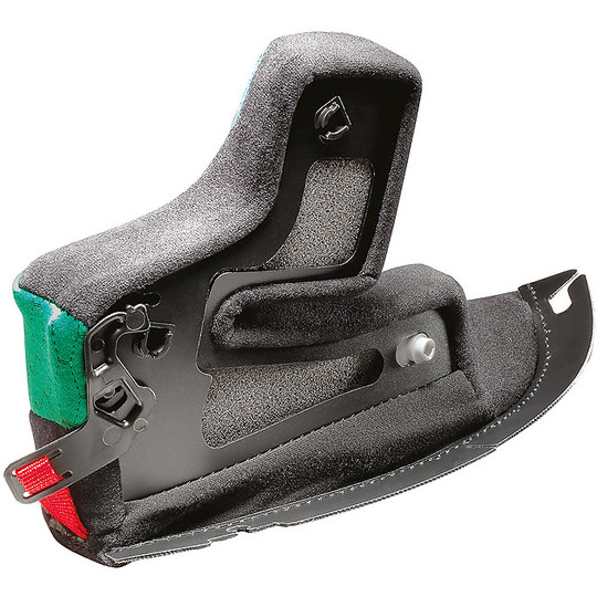 Integrierter Motorradhelm aus X-Lite Carbon X-803 Ultra Carbon CAESAR 059 Weiß Grün Rot