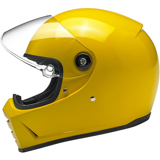 Integrierter Motorradhelm Biltwell Lane Yellow Splitter Safe-T-Modell