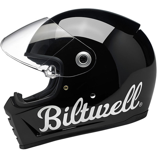Integrierter Motorradhelm Biltwell Modell Lane Splitter Factory Glossy Black