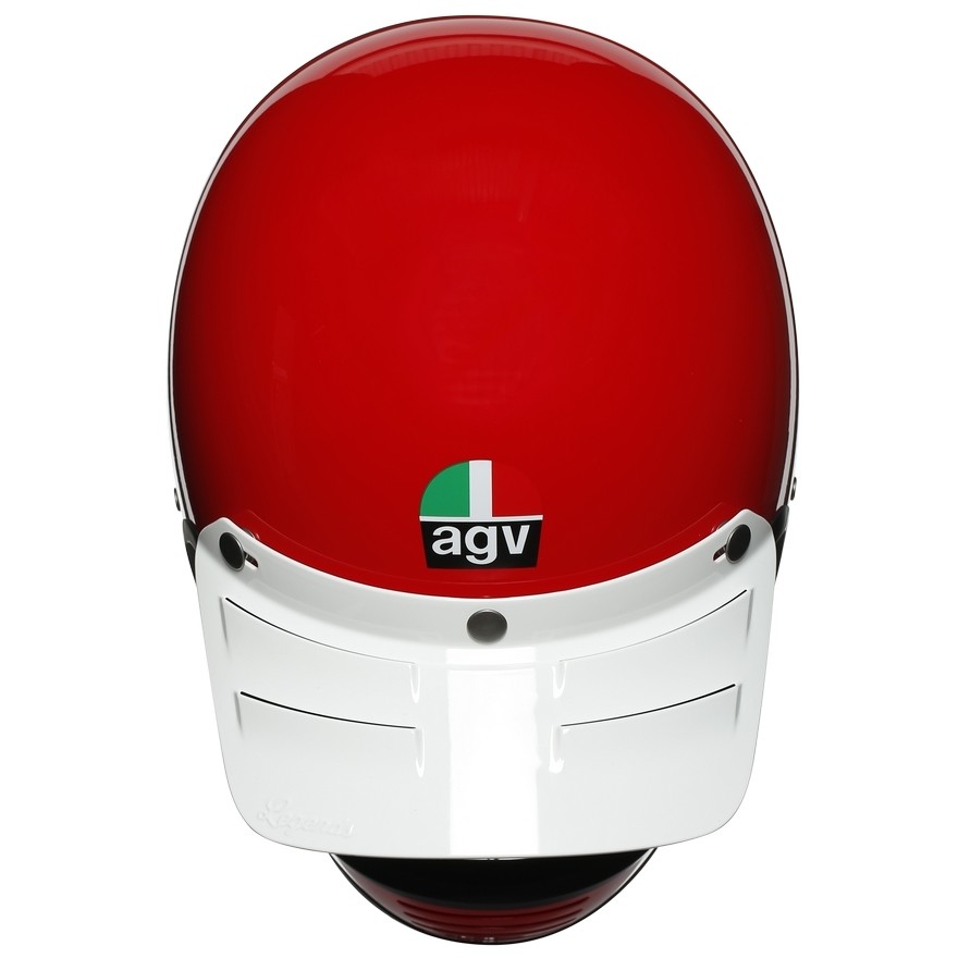 Integrierter Motorradhelm Custom AGV Legend X101 Mono ROT Rot