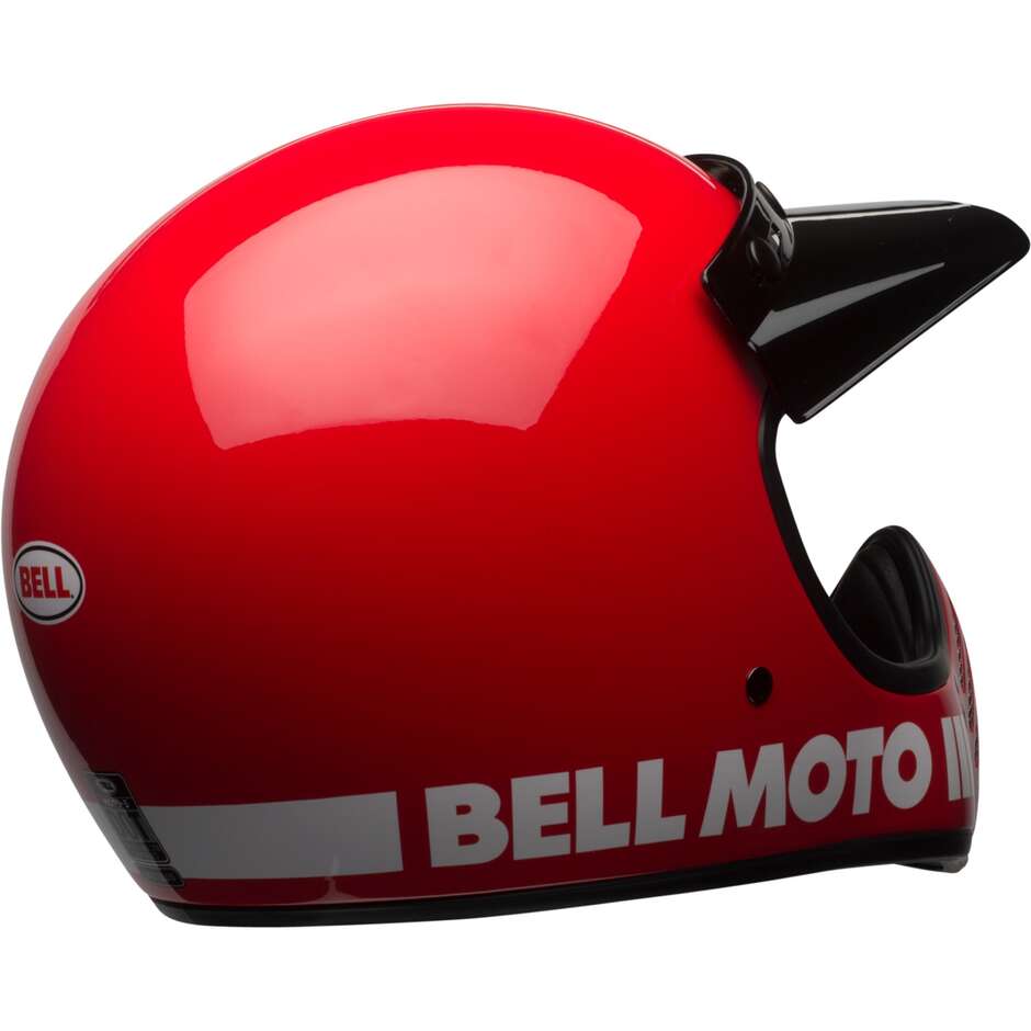 Integrierter Motorradhelm Custom Bell MOTO-3 CLASSIC Rot