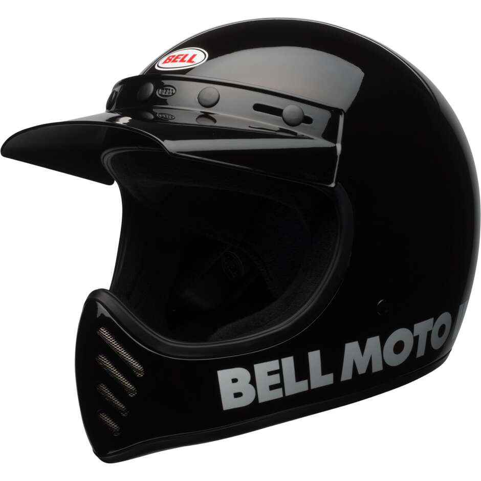 Integrierter Motorradhelm Custom Bell MOTO-3 CLASSIC Schwarz S