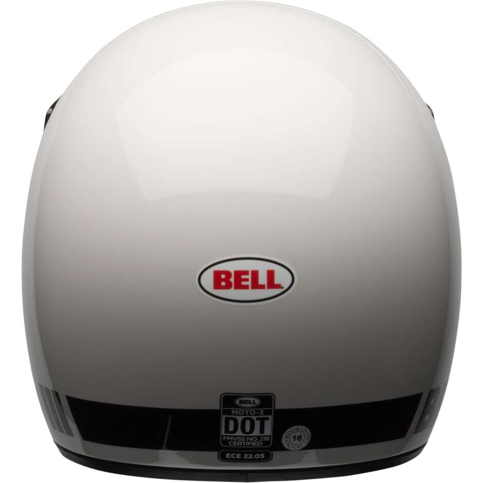 Integrierter Motorradhelm Custom Bell MOTO-3 CLASSIC Weiß