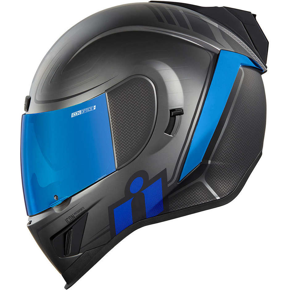 Integrierter Motorradhelm Icon AIRFORM Resurgent Blue