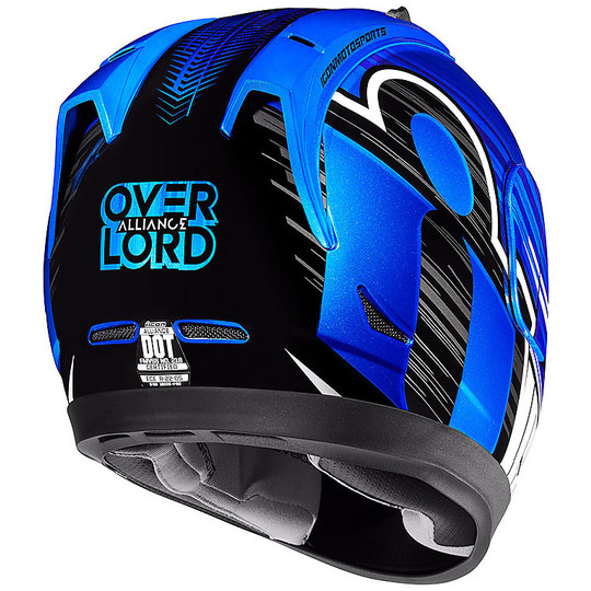 Integrierter Motorradhelm Icon ALLIANCE Overlord Blue