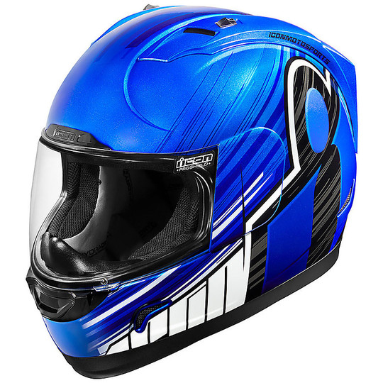 Integrierter Motorradhelm Icon ALLIANCE Overlord Blue