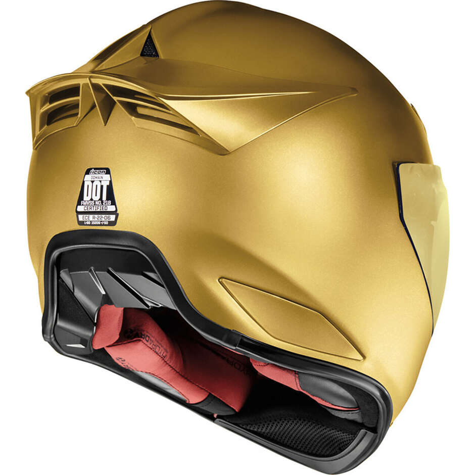 Integrierter Motorradhelm Icon DOMAIN CORNELIUS Gold