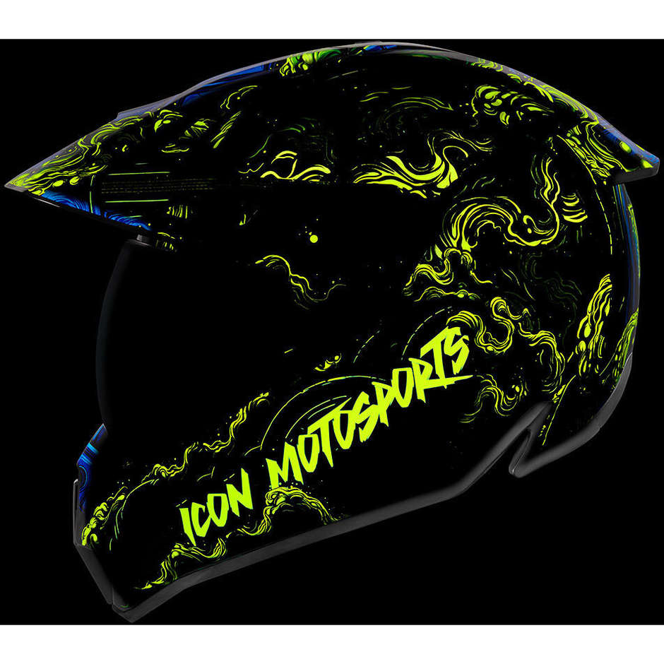 Integrierter Motorradhelm in Faser Icon Variante PRO Willy Pete