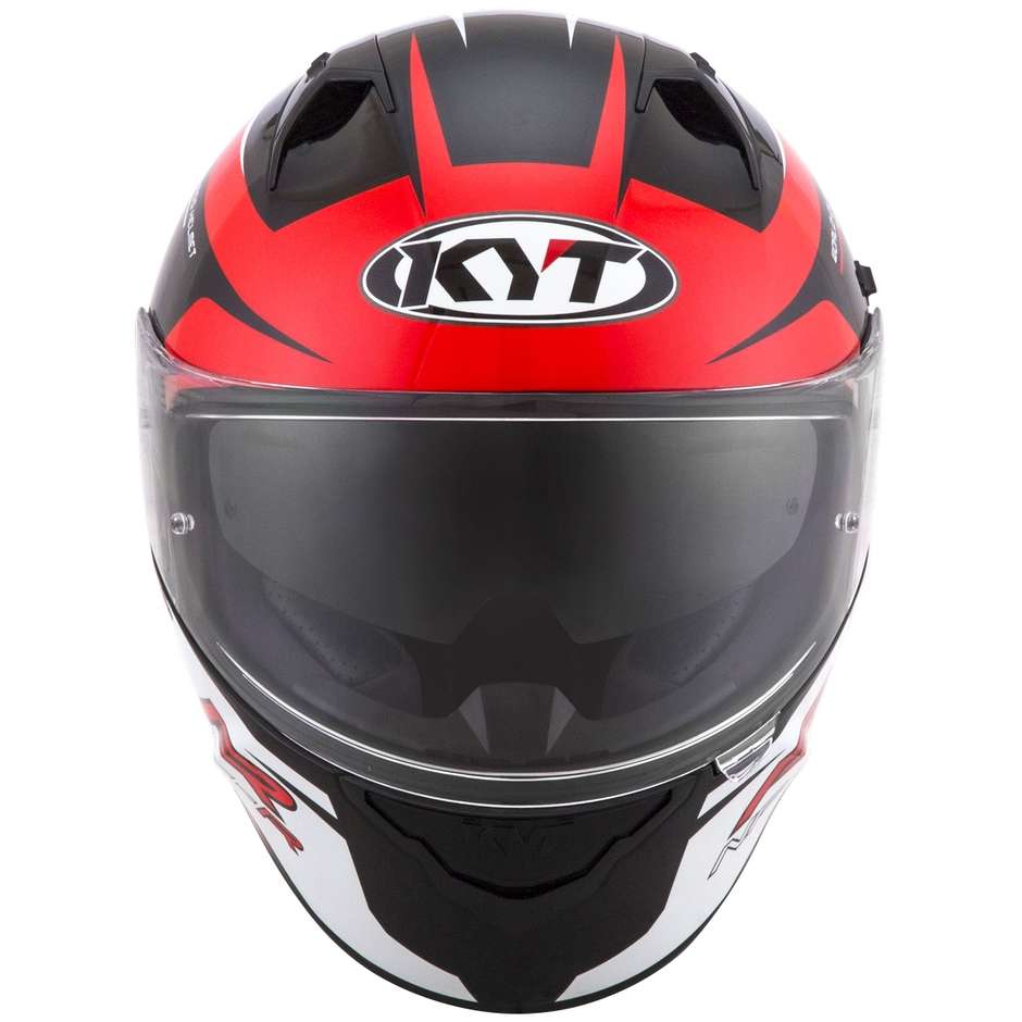 Integrierter Motorradhelm KYT NF-R TRACK Rot