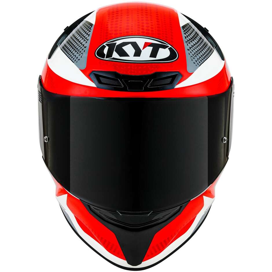 Integrierter Motorradhelm Kyt TT-COURSE GEAR BLK Rot