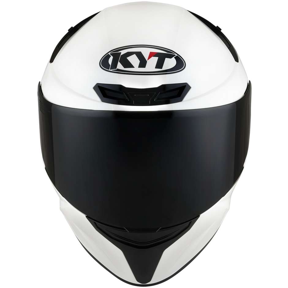 Integrierter Motorradhelm KYT TT-COURSE PLAIN Weiß